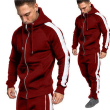 Load image into Gallery viewer, Zogaa Men's Fashion Tracksuit Casual Sportsuit Hoodies/Sweatshirts+Sweatpants  Sportwear Sets Male Sweatshirts Cardigan Outwear