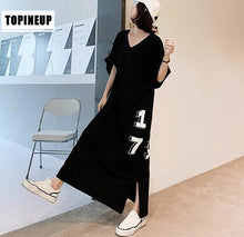 Load image into Gallery viewer, aliexpress Plus Size Women&#39;s  Casual shirts dress oversized Black color Sleep shirts   Robe Femme