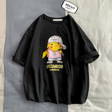 Load image into Gallery viewer, camisetas de hombre moda Animal Pikachu estampado Hipster divertida camiseta hombres verano Casual calle hip-hop Camiseta Hombre