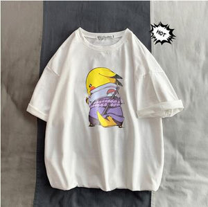 camisetas de hombre moda Animal Pikachu estampado Hipster divertida camiseta hombres verano Casual calle hip-hop Camiseta Hombre