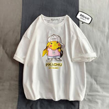 Load image into Gallery viewer, camisetas de hombre moda Animal Pikachu estampado Hipster divertida camiseta hombres verano Casual calle hip-hop Camiseta Hombre