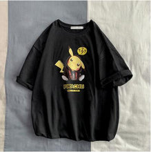 Load image into Gallery viewer, camisetas de hombre moda Animal Pikachu estampado Hipster divertida camiseta hombres verano Casual calle hip-hop Camiseta Hombre