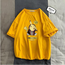 Load image into Gallery viewer, camisetas de hombre moda Animal Pikachu estampado Hipster divertida camiseta hombres verano Casual calle hip-hop Camiseta Hombre