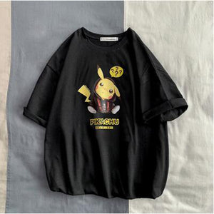 camisetas de hombre moda Animal Pikachu estampado Hipster divertida camiseta hombres verano Casual calle hip-hop Camiseta Hombre