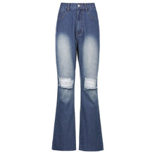 Load image into Gallery viewer, flare Pants Female Women&#39;s Jeans Large Size Boyfriend Jeans Women Jeans Pants High Waist Mom Ripped Jeans 2021 Stright Trousers