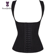 Load image into Gallery viewer, good elastic 100% latex rubber waist cincher front 3 hooks waist trainer vest body shaper underbust corset Women Sports Korset