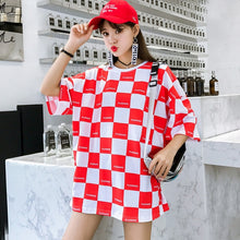 Load image into Gallery viewer, korean style summer Women Short Sleeve T Shirt Casual printing t-shirts girls big size tshirt Loose Harajuku streetwear tee Tops