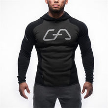 Load image into Gallery viewer, mens Bodybuilding Hoodies Camouflage Sweatshirt workout training Slim fit Jacket Fitness outdoor sports coat tops