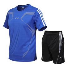 Load image into Gallery viewer, plus size 5XL Summer Sets New Men's Shorts Casual Suit Sportswear tracksuit Men Sets Pants Male sweatshirt Men Brand Clothing
