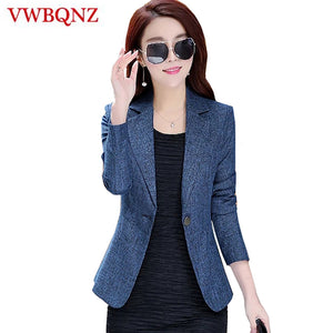 2018 New Spring Autumn Plus Size 4XL Womens Business Suits One Button Office Female Blazers Jackets Short Slim Blazer Women Suit