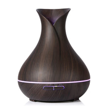 Load image into Gallery viewer, 400ml Aroma Essential Oil Diffuser Ultrasonic Air Humidifier with Wood Grain 7 Color Changing LED Lights for Office Home