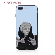 Load image into Gallery viewer, For iphone x case Mona Lisa Art David lines soft silicone Phone Case cover For Apple iPhone 5 5S SE 6 6s 7 8 Plus XR XS Max case