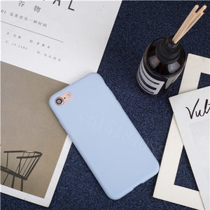 Luxury Soft Back Matte Color Cases for iPhone 7 plus 8 6 6s X XS max XR 5 5s SE  Case Shockproof TPU Silicone Back Cover Capa