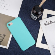 Load image into Gallery viewer, Luxury Soft Back Matte Color Cases for iPhone 7 plus 8 6 6s X XS max XR 5 5s SE  Case Shockproof TPU Silicone Back Cover Capa
