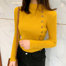 Load image into Gallery viewer, pull femme 2019 Winter Korean Solid Sweater Women Warm Slim Knitwear Long Sleeve Turtleneck Top Knitted Pullovers Women Jumper