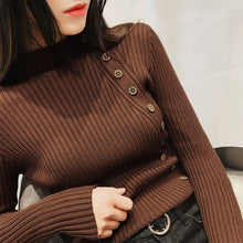 Load image into Gallery viewer, pull femme 2019 Winter Korean Solid Sweater Women Warm Slim Knitwear Long Sleeve Turtleneck Top Knitted Pullovers Women Jumper
