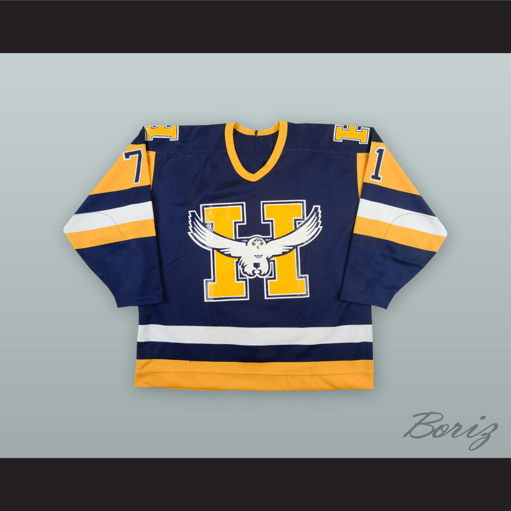 Eric Moreau 71 Beauport Harfangs Blue Hockey Jersey