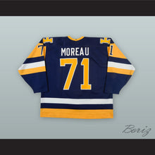 Load image into Gallery viewer, Eric Moreau 71 Beauport Harfangs Blue Hockey Jersey