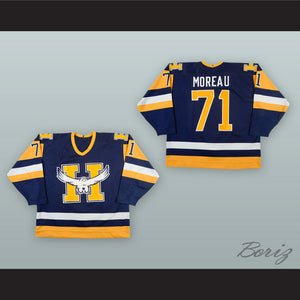 Eric Moreau 71 Beauport Harfangs Blue Hockey Jersey