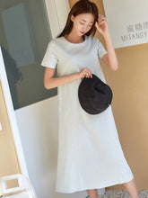 Load image into Gallery viewer, summer new women&#39;s maxi dress solid color Work Business Casual Party round neck loose  short sleeve over the knee A word dress