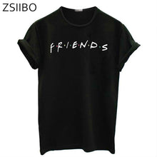 Load image into Gallery viewer, tshirt women t shirt friends black new hot style letter friends print short sleeve t-shirts Europe vestidos ropa mujer TX115